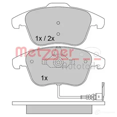 Тормозные колодки дисковые, комплект METZGER 24333 995560 2 4332 1170289