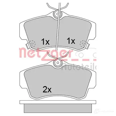 Тормозные колодки дисковые, комплект METZGER 235 32 1170459 995730 UEAM9W - Изображение 1