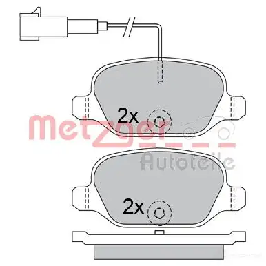 Тормозные колодки дисковые, комплект METZGER 23 601 995771 1170500 25347 - Изображение 1