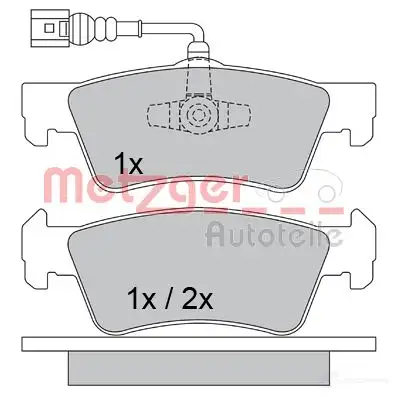 Тормозные колодки дисковые, комплект METZGER 24368 2 4367 995831 1170560 изображение 0