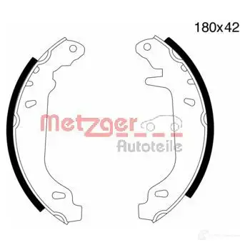 Тормозные колодки METZGER MG 424 1011820 I 3GK7 4250032413682