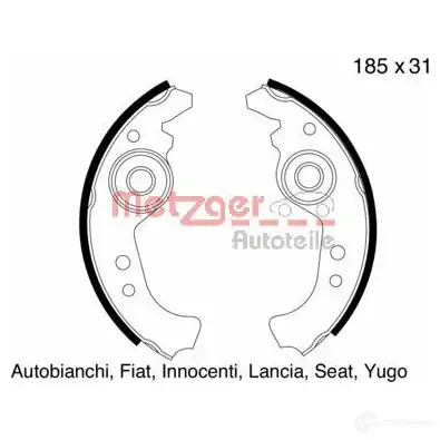 Тормозные колодки METZGER MG 103 1011734 BMSD D 4250032413101