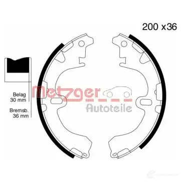Тормозные колодки METZGER MG 556 1011843 MG 491 Q9MLN0