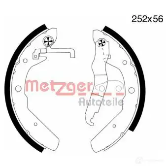 Тормозные колодки METZGER MG 373 WN1DU Y 4250032413439 1011803