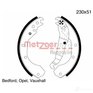 Тормозные колодки METZGER 4250032413613 MG 418 1011815 UO ORRT