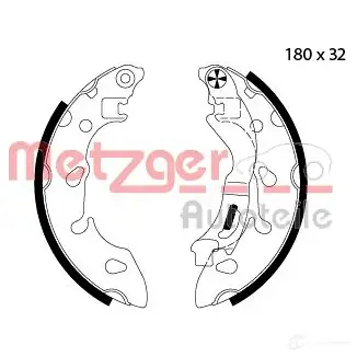 Тормозные колодки METZGER MG 123 1011748 4250032534547 J9FF J