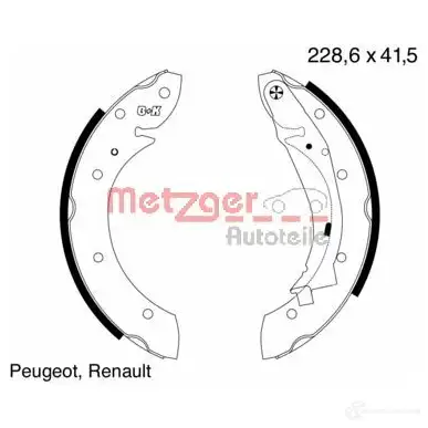 Тормозные колодки METZGER 1011890 GR7 I1Y 4250032414917 MG 634 изображение 0