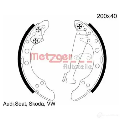Тормозные колодки METZGER 4250032414450 F 4IX2 1011852 MG 571