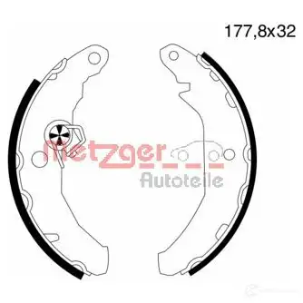 Тормозные колодки METZGER MG 414 1011812 Z15YN KJ 4250032413576