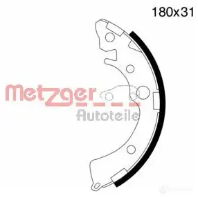 Барабанные тормозные колодки, комплект METZGER mg657 MG 435 1011905 P80BXR