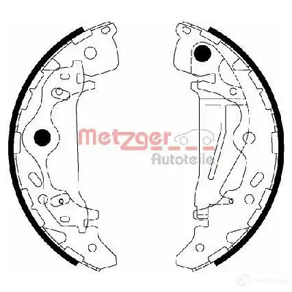 Тормозные колодки METZGER MG 217 1011772 JB B7I 4250032460730