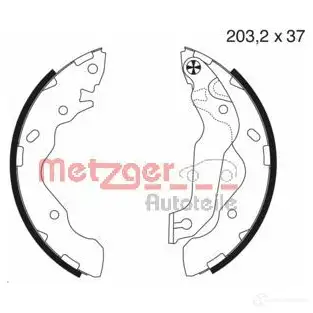 Тормозные колодки METZGER 1012006 MG 987 K BMG8XX 4250032443986