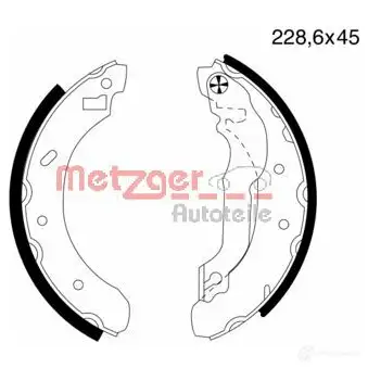 Барабанные тормозные колодки, комплект METZGER J RO2JV 4250032414344 mg562 1011844