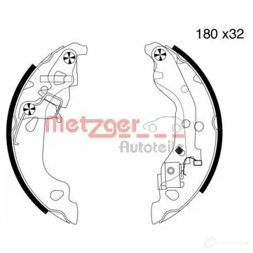 Тормозные колодки METZGER VY1B4U U 1011940 4250032443436 MG 737