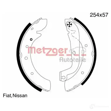 Тормозные колодки METZGER 1011851 MG 570 DSBY PE 4250032414443 изображение 0
