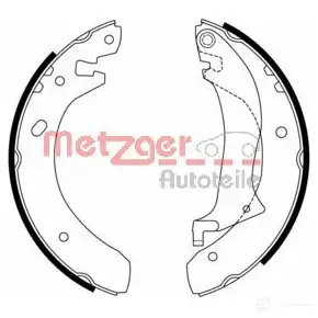 Барабанные тормозные колодки, комплект METZGER TO0 4C3 mg972 4250032443832 1011989
