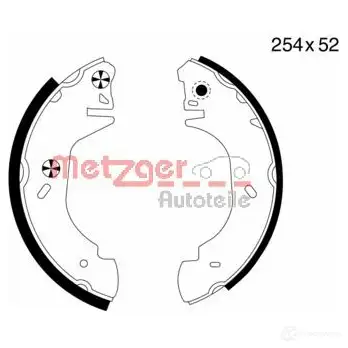 Тормозные колодки METZGER 4250032414986 MG 644 Q BS5B 1011899