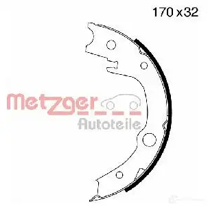 Барабанные колодки METZGER MG 996 1012013 B 4P8L 4250032444068