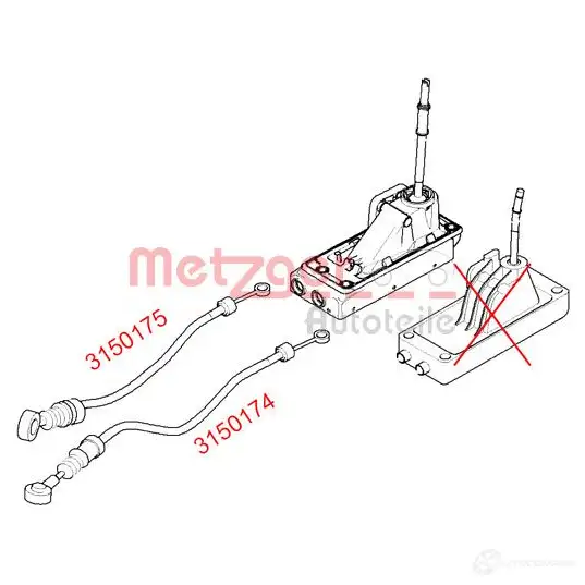 Трос коробки МКПП METZGER JRSK WXG 3150174 4250032736798 1211875211 - Изображение 1