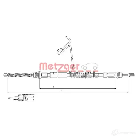 Трос ручника METZGER 994615 017AB 1X 11.5666 4250032442279