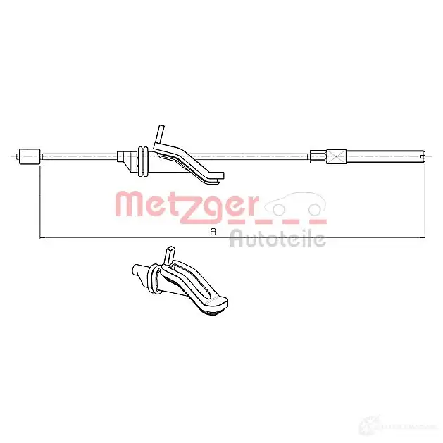 Трос ручника METZGER 993389 10.5369 4250032460785 HJR T5O7 изображение 0