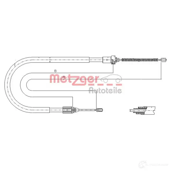 Трос ручника METZGER 4250032407124 994706 11.6584 7QN NGEK