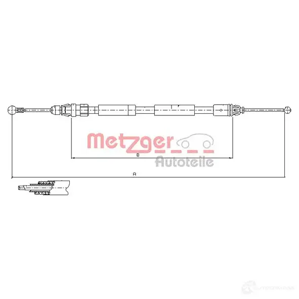 Трос ручника METZGER 994740 4250032442545 11.6807 5ZL JL изображение 0