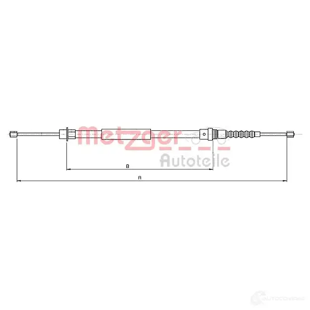 Трос ручника METZGER 10.6217 993430 93DP JU 4250032424176