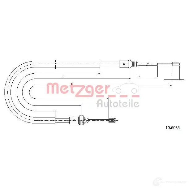 Трос ручника METZGER 9XQT Z 10.6035 993416 4250032459970 изображение 0