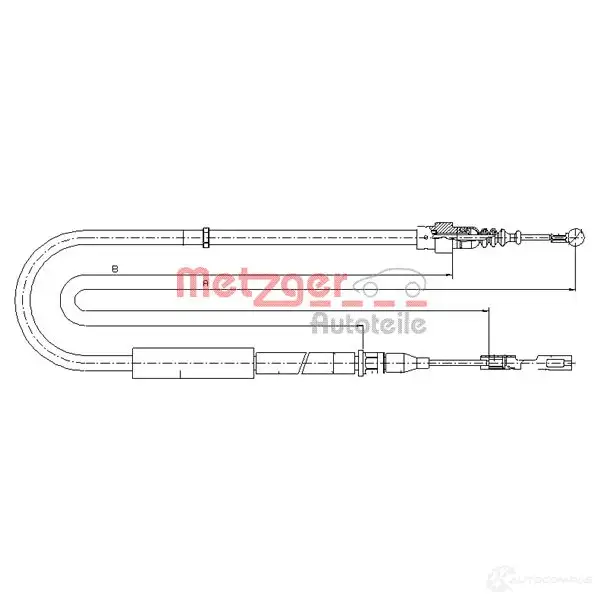 Трос ручника METZGER 10.7513 4250032442033 993530 JNX2 KG изображение 0