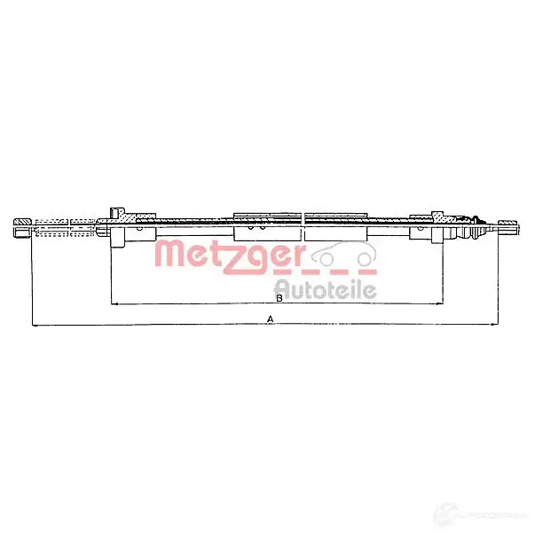 Трос ручника METZGER F1HQW 993402 10.6011 3160601 18