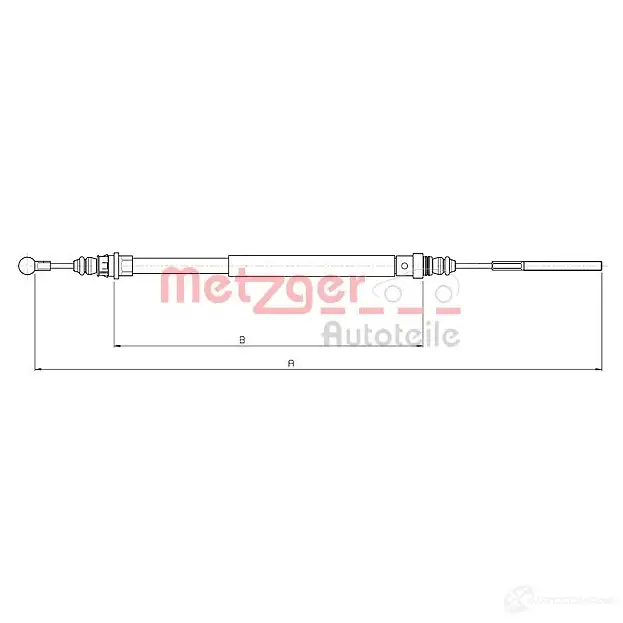 Трос ручника METZGER BRN T1J 993351 10.4735 4250032442361
