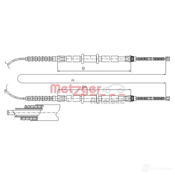 Трос ручника METZGER 1261.3 996780 B RO5JS 4250032408053 изображение 0