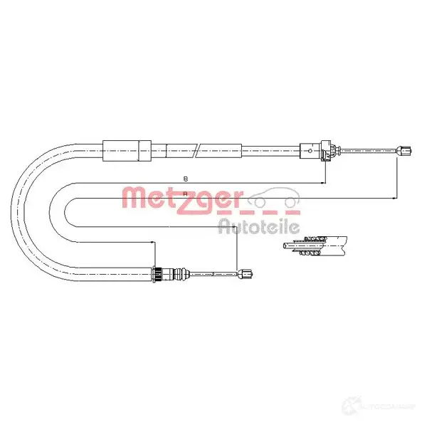 Трос ручника METZGER 5PIF 3 4250032442705 994716 11.6663