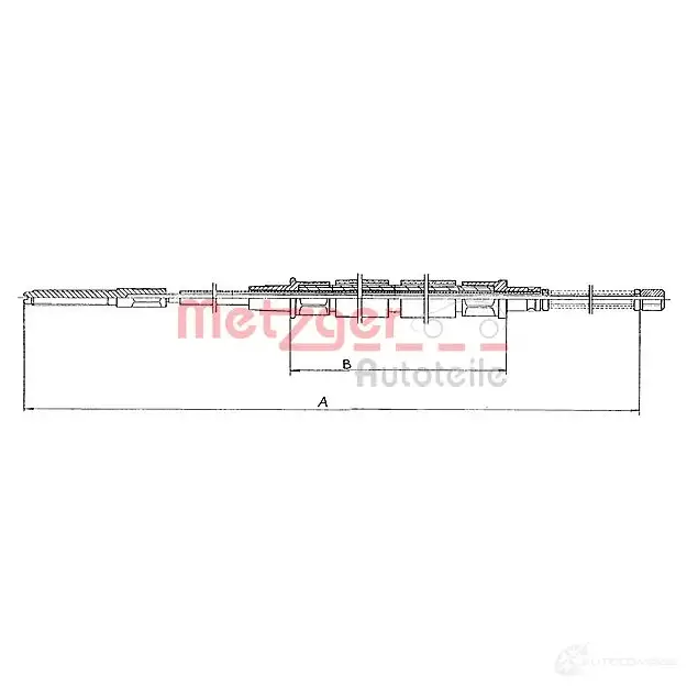 Трос ручника METZGER 11.704 316170 48 994742 TXF5Z изображение 0