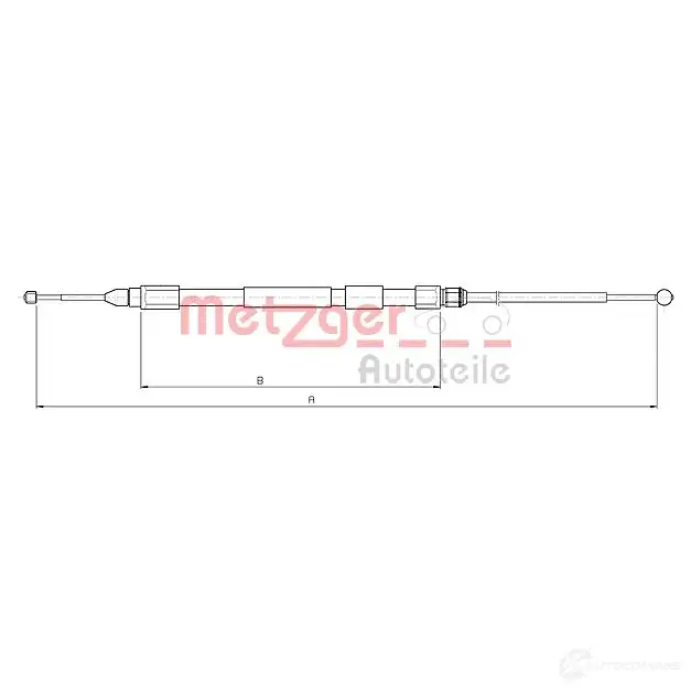 Трос ручника METZGER 0JU 5M8 10.4267 4250032442002 993285