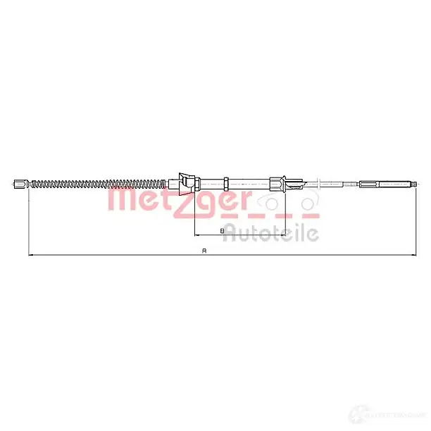 Трос ручника METZGER 993478 10.7134 0VYR 9E 4250032402938