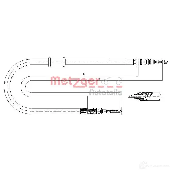 Трос ручника METZGER 4250032436902 M KC2FOB 491.22 1005632 изображение 0