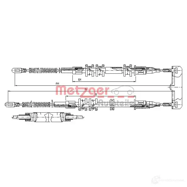 Трос ручника METZGER 11.5755 4250032406561 994629 Y8 5FN2M изображение 0