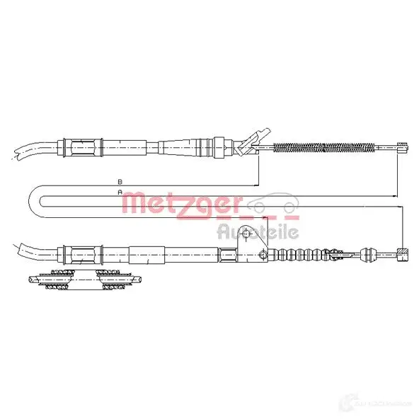 Трос ручника METZGER 9R 62Q 17.1468 999153 4250032409562