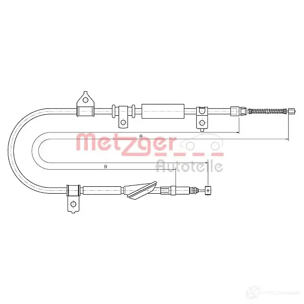 Трос ручника METZGER H3 ZGCL 993368 10.5237 4250032421809