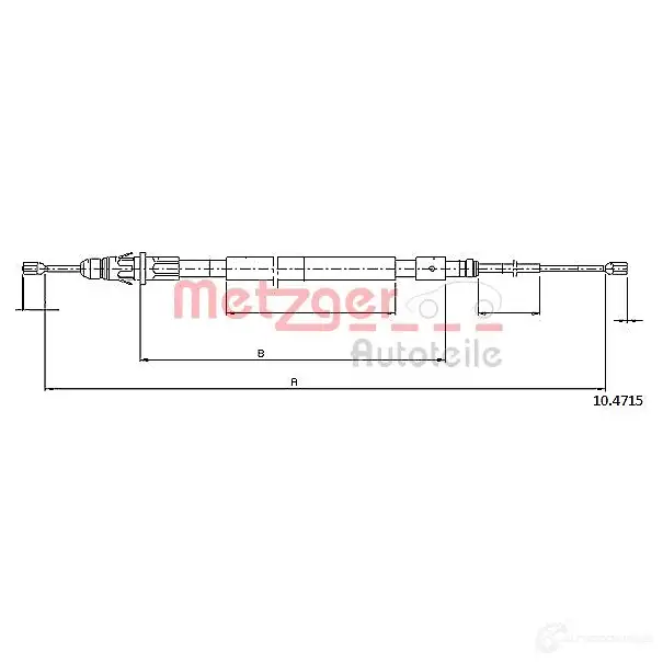 Трос ручника METZGER 10.4715 993337 4250032424312 C2DS CD