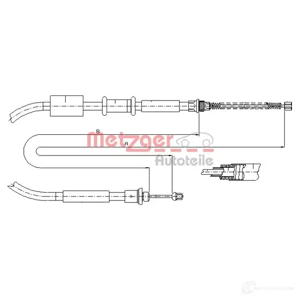 Трос ручника METZGER 1281P1 996790 U4XB K6 4250032408107