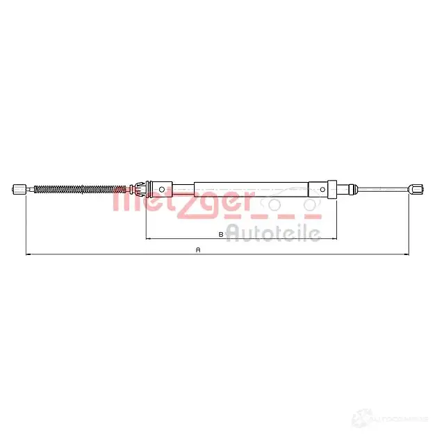 Трос ручника METZGER V4KT9 ER 993309 4250032401634 10.4575