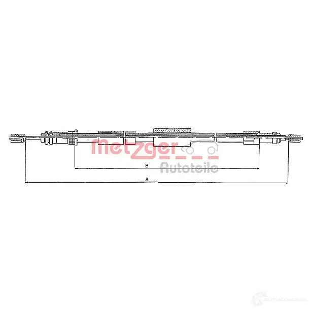 Трос ручника METZGER 7ODUC3 1 4250032401603 993306 10.4572 изображение 0