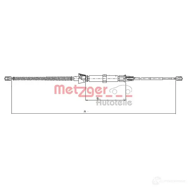 Трос ручника METZGER 993580 02T WQN4 10.9034 4250032436582
