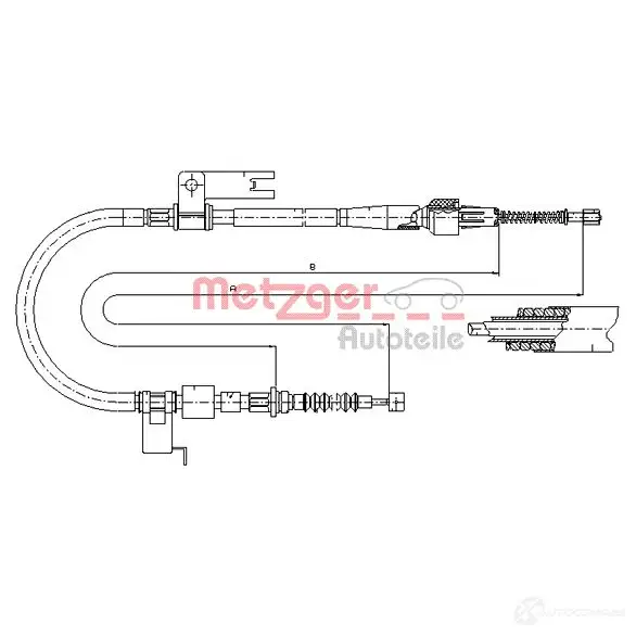 Трос ручника METZGER 999116 17.0589 4250032462376 9S DA6 изображение 0