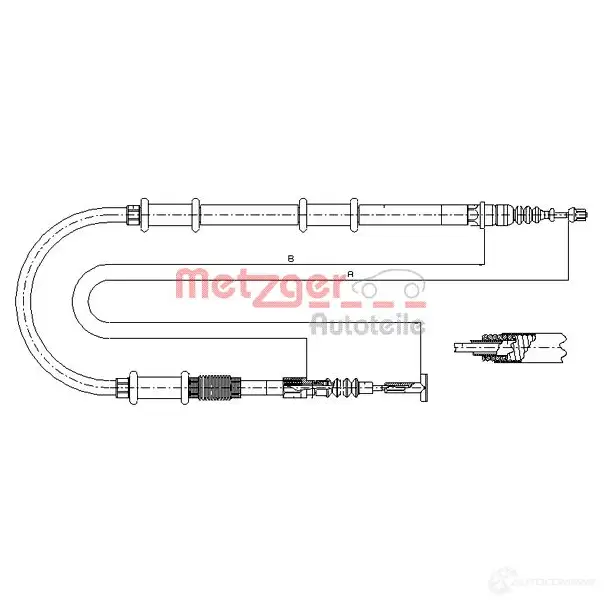 Трос ручника METZGER 8V7 C9 4250032436896 491.21 1005631
