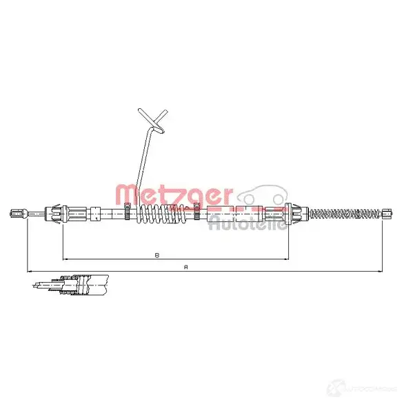 Трос ручника METZGER I 28ZG 994616 4250032442286 11.5667 изображение 0