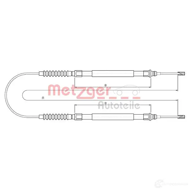 Трос ручника METZGER 993344 73 654 10.4724 4250032442422 изображение 0